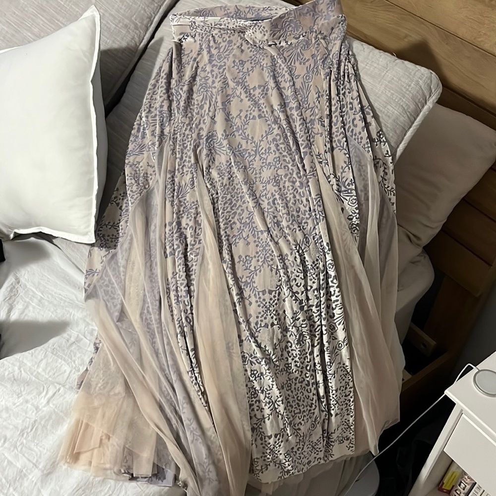 Free people velvet maxi skirt